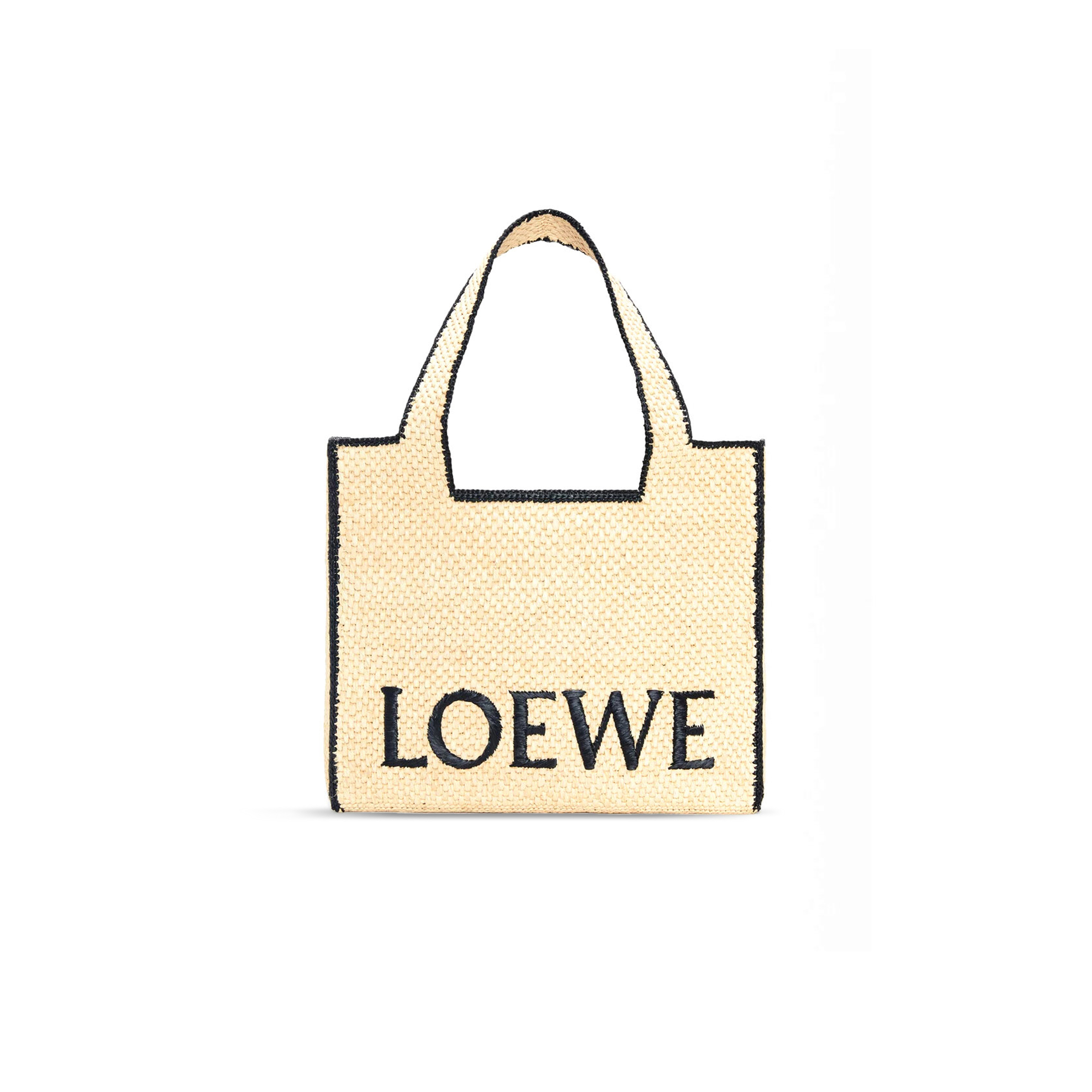 L0ew* large font tote in raffia a685b60x03 (36.5*30.5*17cm)